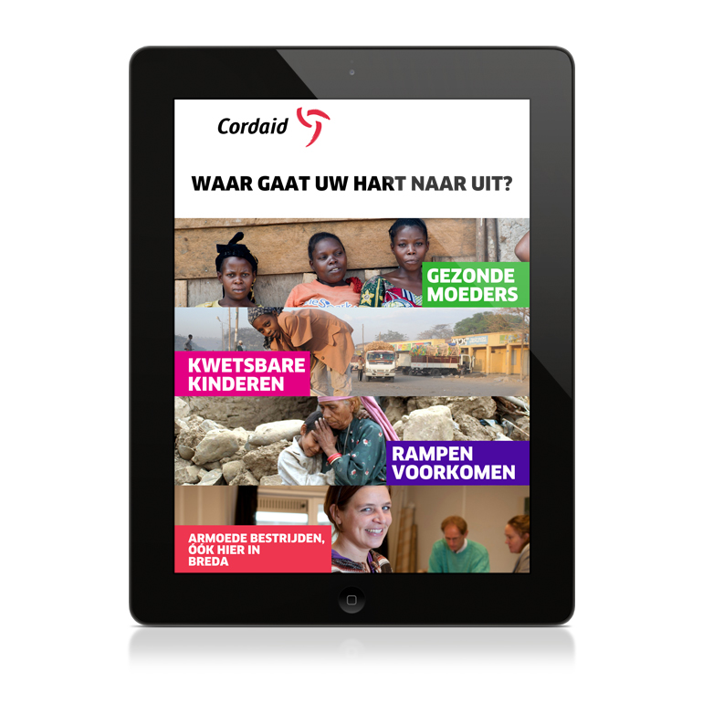 iPad werf-App voor Cordaid Nederland